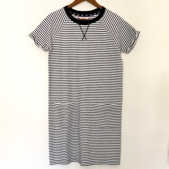 Barbour Montreith Striped Dress in Navy/White - Picture 1 of 7